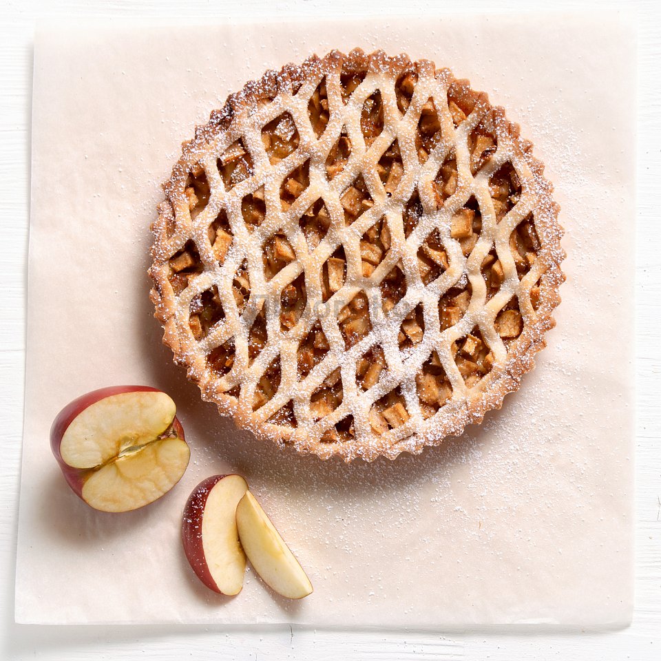 Яблочный веганский мини пирог